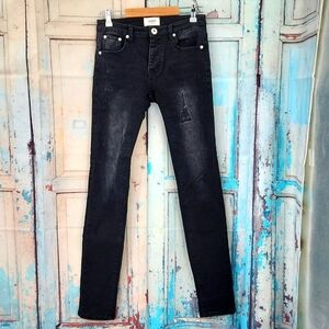 Mintcrew Buttonfly Distressed Skinny Jeans